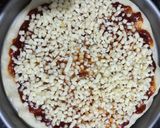 A picture of step 3 of Corn Paneer pizza.