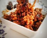 A picture of step 7 of Walnut date halwa with crunchy walnut.