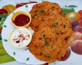 A picture of step 4 of Healthy nutritious whole wheat flour and makki flour vegetable pancake.