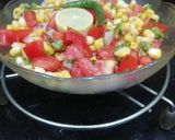 A picture of step 4 of Corn Bhel.