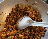 A picture of step 1 of Roti cone chaat.