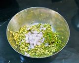 A picture of step 4 of Green Moong Dal Vada.