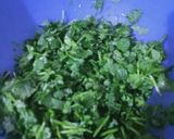 A picture of step 1 of Pudine ki chutney.