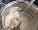 A picture of step 5 of Beetroot Choco Cake (in Kadhai).