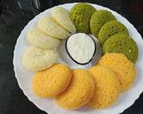 तिरंगा रवा इडली (triranga rava idli recipe in marathi) रेसिपी स्टेप 7 फोटो 