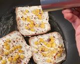 A picture of step 3 of Cheese spread corn toast 🌽.