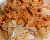 Foto del paso 4 de la receta: Pollo a la crema con fideos🍝