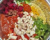 Zelleres paradicsomleves, sajtos, kukoricatallérokkal (vegán) recept fázis 4 fotója