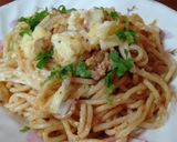 A picture of step 8 of Cheesy Taco Spaghetti.