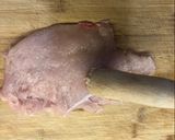 Májas - gombás göngyölt csirke bacon kabátban, májtócsnival recept fázis 4 fotója