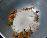 A picture of step 3 of Vegetable Upma.