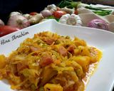 A picture of step 5 of Cabbage Carrots peas & potato vegetable.