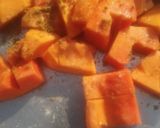 A picture of step 2 of Papaya chaat.