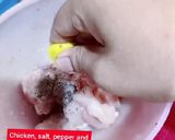 A picture of step 1 of Chilli chicken (dry).