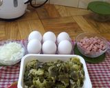 Foto del paso 1 de la receta: Tortilla de alcachofa y jamón