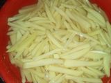 Soy sauce baked chicken,potato fries + kachumbari