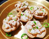 A picture of step 13 of Chole bhature cheese cups.