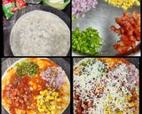 A picture of step 2 of Paneer Vegetable Pizza Tortilla Wrap.