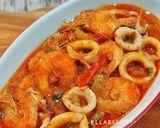 Foto langkah ke 3 dari resep Cumi Udang Saus Padang.