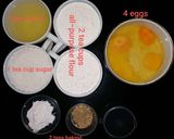 A picture of step 1 of Sponge cake.