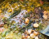 A picture of step 4 of Red Amranth Dal sabji.