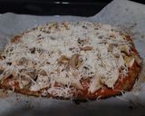 Foto del paso 7 de la receta Pizza con base coliflor, de setas y pollo al curry