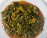 A picture of step 3 of Palak sabji/ Spinach sabji.