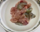 A picture of step 2 of Thin crust chicken shrimp pizza (stovetop).