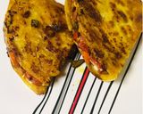 A picture of step 5 of Malabar paratha chicken sandwich.