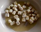 A picture of step 1 of Chilli Paneer.