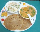 A picture of step 9 of Heirloom Traditional Thali ---- Dhokli Nu Shake, Jaggery, Bhakri, & Chaas.