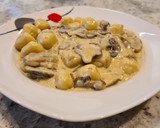 Foto del paso 5 de la receta: Ñoquis en salsa de champiñones al toque de mostaza al estragón