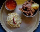 A picture of step 11 of Niramish Mangsho.