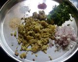 A picture of step 1 of Leftover moong dal rice thalipeeth.