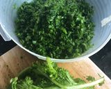 A picture of step 2 of Mustard green dip.