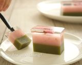 A picture of step 13 of Cherry Blossoms and Matcha ''MIZU-YOKAN'' (White Bean Jelly).
