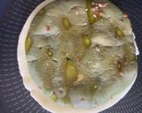 Foto del paso 3 de la receta: Nopal relleno de champiñones y queso cubierto de kefir y huevo escalfado