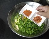 A picture of step 3 of Aloo Ke pakoray.