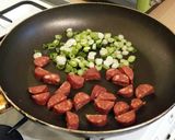A picture of step 4 of Vickys Chorizo and Sweet Potato Hash, GF DF EF SF NF.