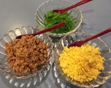 A picture of step 9 of Tori Soboro Don - Chicken on Rice 鶏そぼろ丼 -can make Gluten Free.