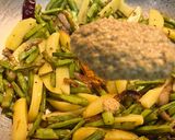 A picture of step 7 of Odisha Guwar Beans Besara Bhaja (Dry Cluster Beans Sabji with Mustard Paste).