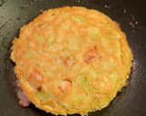 A picture of step 7 of Okonomiyaki.