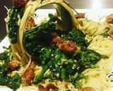 A picture of step 3 of Sausage,Broccoli Rabe & Linguine Fini,Fra Diavlo!.
