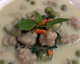 รูปขั้นตอนการทำที่ 6 ของ สปาเก็ตตี้+แกงเขียวหวานหมูเด้งนมสด
