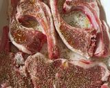 A picture of step 1 of Lamb Chops with Black Garlic Sauce.