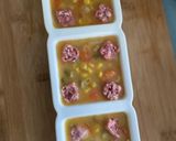 A picture of step 4 of TERRINE DE MACÉDOINE AUX ŒUFS Et saucisses.