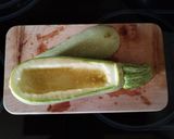 Une image de l'étape 1 de Courgettes blanches farcies, recette rapide.