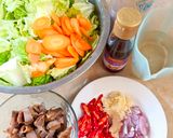 Foto langkah ke 1 dari resep Tumis Sawi Putih Wortel Ampela.