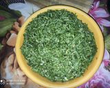 A picture of step 1 of Daal Palak.