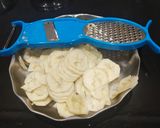 A picture of step 5 of Raw Banana Chips waffers.